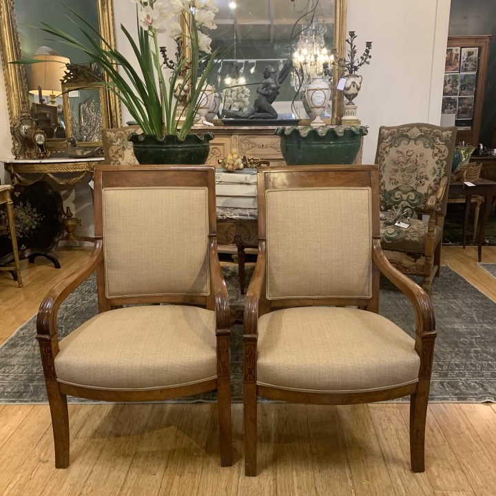 French Louis Philippe Pair of Fauteuils