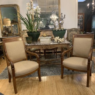 French Louis Philippe Pair of Fauteuils