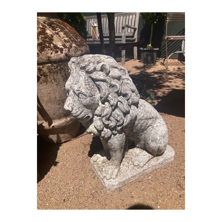 French Vintage Pair of Lions