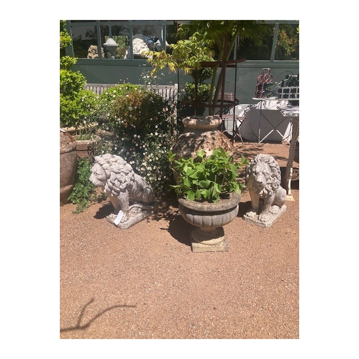 French Vintage Pair of Lions