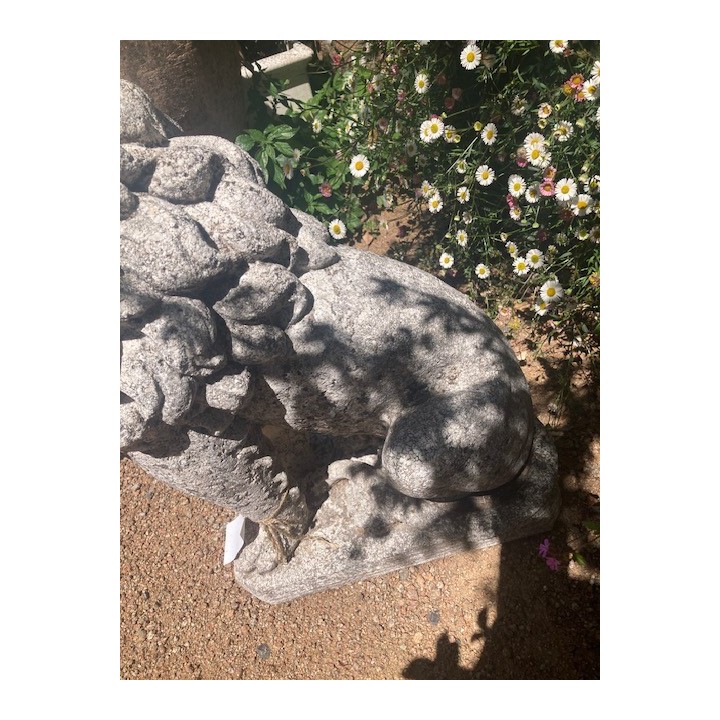 French Vintage Pair of Lions