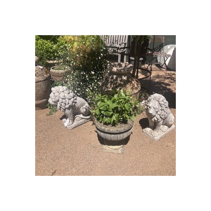 French Vintage Pair of Lions