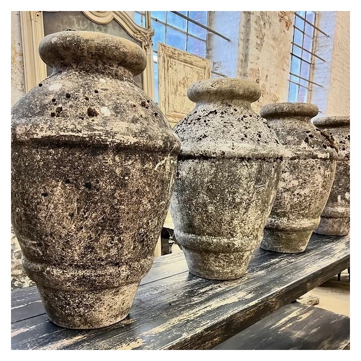 Vintage Set of Four Large Pots