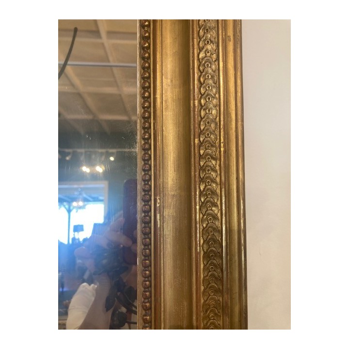 French C19th Napoleon III Gilded Mirror Large