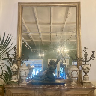 French C19th Napoleon III Gilded Mirror Large