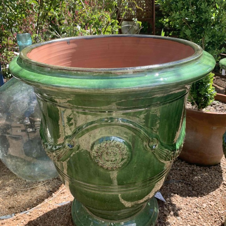 French Anduze Green Pots NEW La Madelaine Poterie EACH