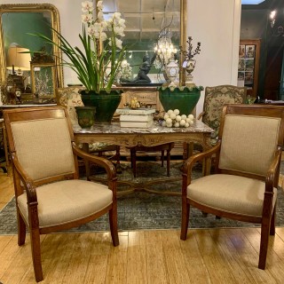 French Louis Philippe Pair of Fauteuils
